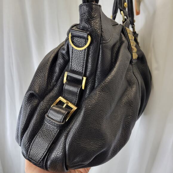Fenn Wright Manson Large Black Leather Hobo with Bronze Hardware - Picture 4 of 13